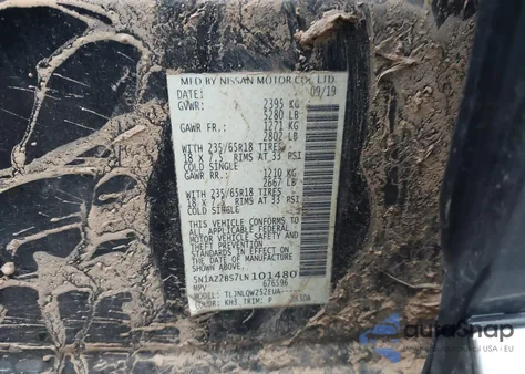 2020 Nissan Murano Sv Intelligent Awd z USA, uszkodzony, nr VIN 5N1AZ2BS7LN101480